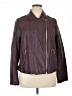 ELOQUII 100% Polyurethane Burgundy Jacket Size 16 Plus - photo 1