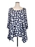 White Mark Blue 3/4 Sleeve Blouse Size 1X - photo 1