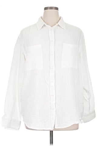 Gap 3/4 Sleeve Button-Down Shirt (view 1)