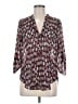 Lush 100% Polyester Blue 3/4 Sleeve Blouse Size M - photo 1