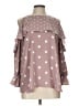 Cato 100% Polyester Polka Dots Brown 3/4 Sleeve Blouse Size L - photo 1
