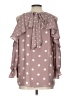 Cato 100% Polyester Polka Dots Brown 3/4 Sleeve Blouse Size L - photo 2