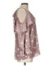 Cato 100% Polyester Polka Dots Brown 3/4 Sleeve Blouse Size L - photo 4