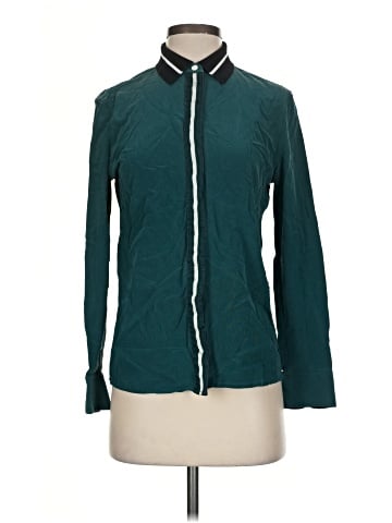 Rag & Bone Long Sleeve Silk Top (view 1)