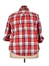 St. John's Bay 100% Cotton Plaid Red Long Sleeve Button-Down Shirt Size 3X - photo 2