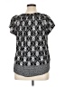 Faded Glory 100% Rayon Black Short Sleeve Blouse Size XL - photo 2