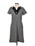 Talbots Stripes Gray Casual Dress Size M - photo 1