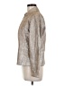 Chico's 100% Leather Metallic Silver Leather Jacket Size Med (1) - photo 5