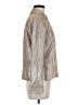 Chico's 100% Leather Metallic Silver Leather Jacket Size Med (1) - photo 4