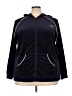Fashion Bug 100% Polyester Blue Zip Up Hoodie Size 22 - photo 1