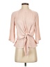 Topshop 100% Polyester Pink 3/4 Sleeve Blouse Size 2 - photo 1