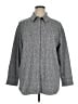 Athleta Tweed Gray 3/4 Sleeve Button-Down Shirt Size XL - photo 1