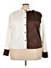 Cider Color Block Brown Long Sleeve Blouse Size 3X - photo 1