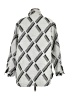 Maurices Argyle Gray White Coat Size M - photo 2