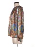 Tess 100% Polyester Paisley Brown Long Sleeve Blouse Size 6 - photo 5