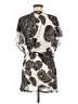 H&M 100% Polyester Ivory Black Swimsuit Cover Up Size S - photo 2