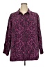 Catherines 100% Polyester Paisley Purple 3/4 Sleeve Blouse Size 2X - photo 1