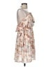 Elan 100% Rayon Floral Ivory Cocktail Dress Size M - photo 4