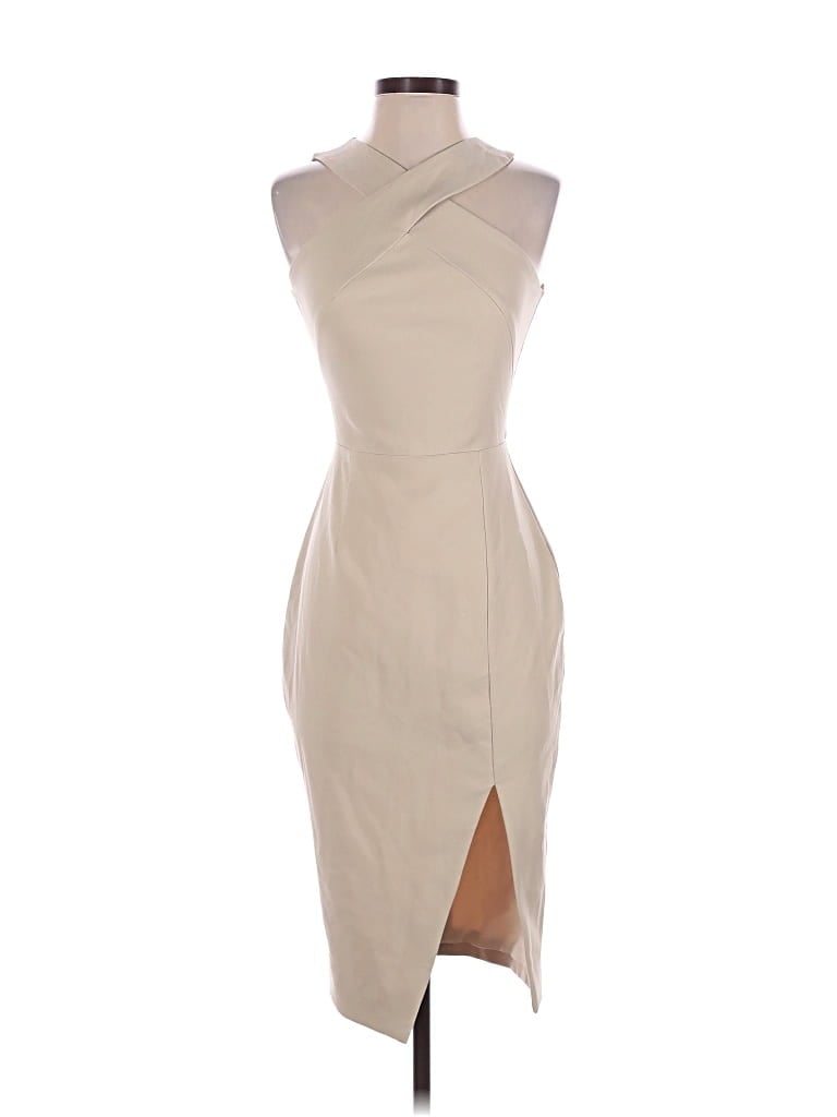 Pre-owned Lavish Alice Cocktail Dress In Tan