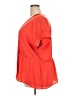 Halogen 100% Polyester Orange Short Sleeve Blouse Size 3X - photo 5