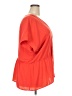 Halogen 100% Polyester Orange Short Sleeve Blouse Size 3X - photo 4