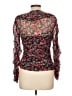 Guess Burgundy Long Sleeve Blouse Size L - photo 2