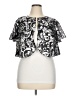 Roaman's 100% Polyester Silver Short Sleeve Blouse Size 14W - photo 1