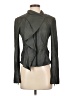 Diane von Furstenberg 100% Leather Gray Leather Jacket Size 2 - photo 1
