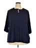 Lularoe Blue 3/4 Sleeve Blouse Size 2XL - photo 1