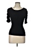 Q2 Black Short Sleeve Top Size L - photo 1