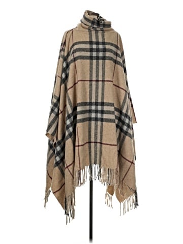 Burberry Nova check Hooded Poncho  (view 1)