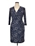 Anne Klein Polka Dots Blue Cocktail Dress Size 14 - photo 1