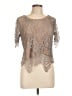 Express 100% Polyester Gray Short Sleeve Top Size L - photo 1