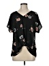 West Kei 100% Polyester Black Short Sleeve Blouse Size M - photo 1