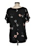 West Kei 100% Polyester Black Short Sleeve Blouse Size M - photo 2