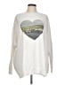 Wildfox Hearts White Pullover Sweater Size Lg (3 or L) - photo 1