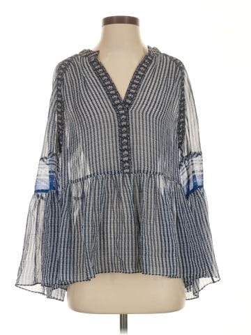 BCBGMAXAZRIA 3/4 Sleeve Silk Top (view 1)