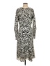 Halogen 100% Polyester Animal Print Gray Casual Dress Size S - photo 1