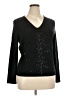 Talbots Stars Black Silk Pullover Sweater Size XL - photo 1