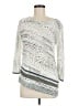 Nic + Zoe Silver Pullover Sweater Size M - photo 1
