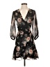 ALLSAINTS 100% Polyester Print Black Cocktail Dress Size XS - photo 1