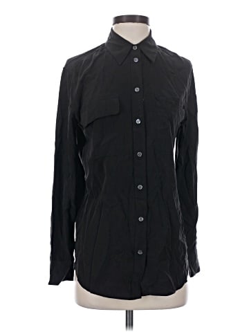 Equipment Long Sleeve Silk Top (view 1)