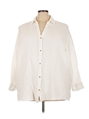 Old Navy 3/4 Sleeve Button-Down Shirt (view 1)