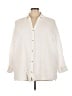 Old Navy 100% Cotton Ivory 3/4 Sleeve Button-Down Shirt Size 3X - photo 1
