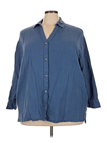 Old Navy 3/4 Sleeve Button-Down Shirt (view 1)