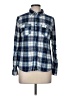 Eden & Olivia 100% Polyester Plaid Blue Long Sleeve Blouse Size M - photo 1