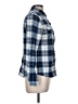 Eden & Olivia 100% Polyester Plaid Blue Long Sleeve Blouse Size M - photo 4
