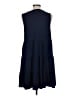 Crown & Ivy Solid Blue Casual Dress Size L - photo 2