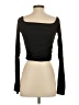 Edikted Black Long Sleeve Top Size S - photo 2