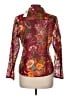 Chico's Print Burgundy Long Sleeve Blouse Size Med (1) - photo 2